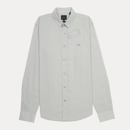 A|X Slim Fit Button-Up Shirt in Light Grey