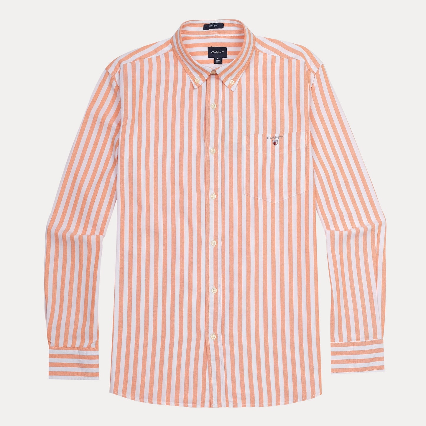 GANT Tech Prep Striped Shirt in Coral Sunrise