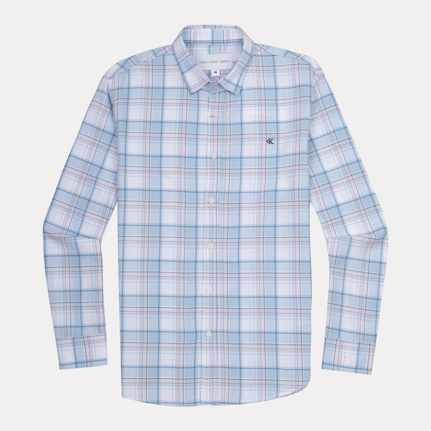 Calvin Klein Jeans Breezy Blue Plaid Button-Up Shirt