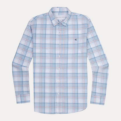 Calvin Klein Jeans Breezy Blue Plaid Button-Up Shirt