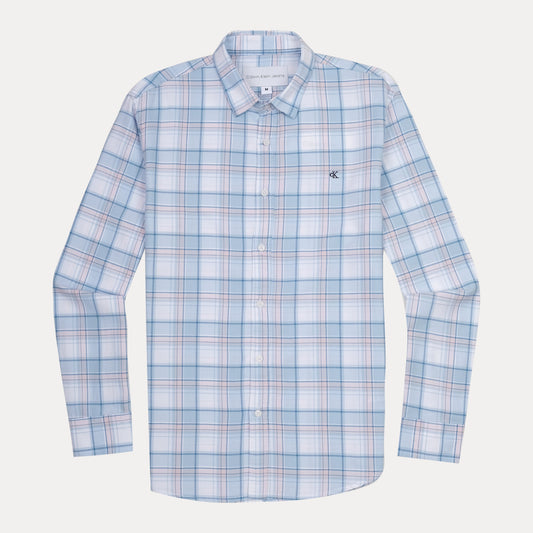 Calvin Klein Jeans Breezy Blue Plaid Button-Up Shirt
