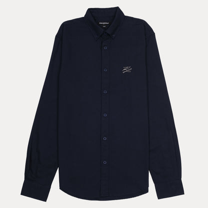 KARL LAGERFELD Elegant Midnight Blue Button-Up Shirt