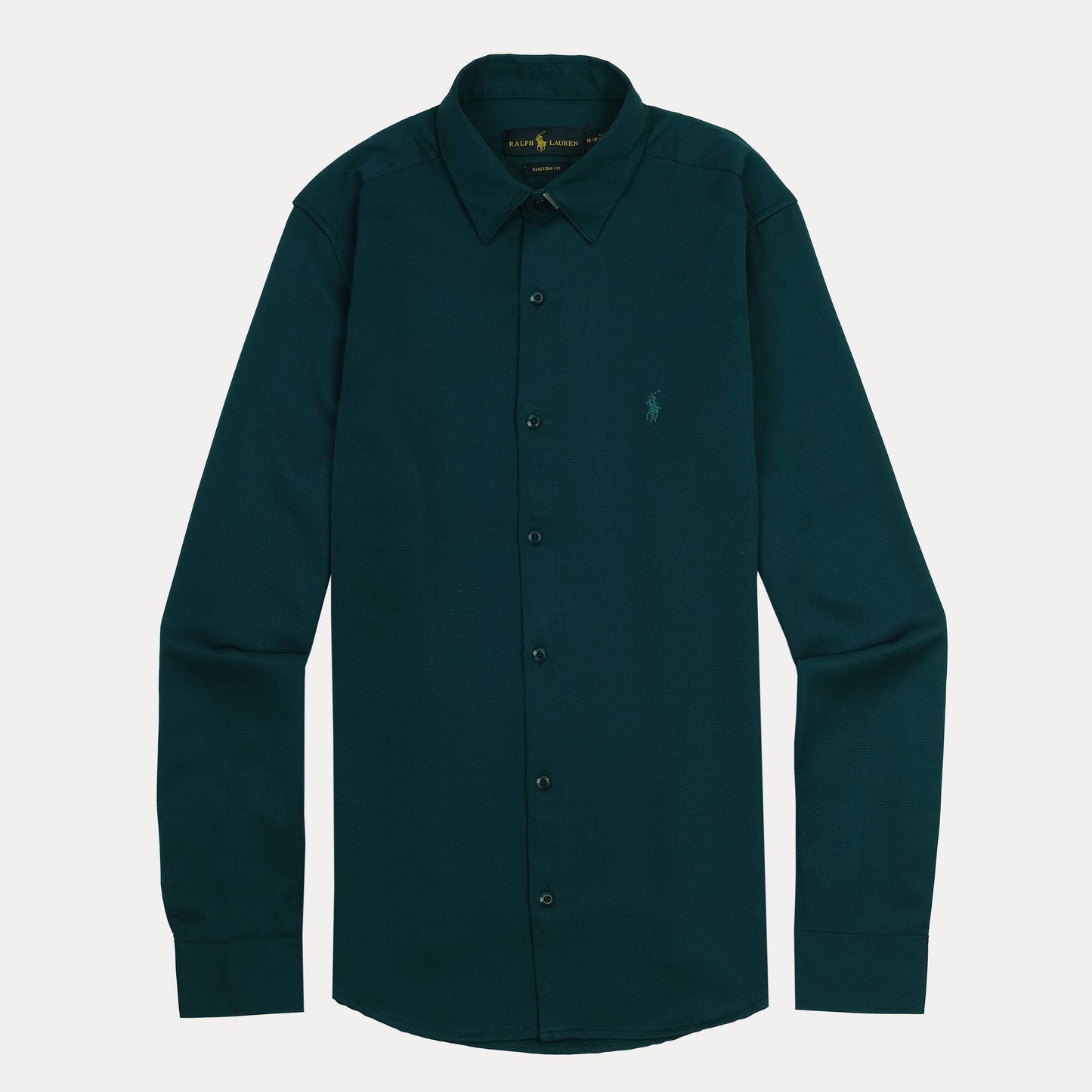 Polo Ralph Lauren Custom Fit Long Sleeve Shirt in Enchanted Forest Green
