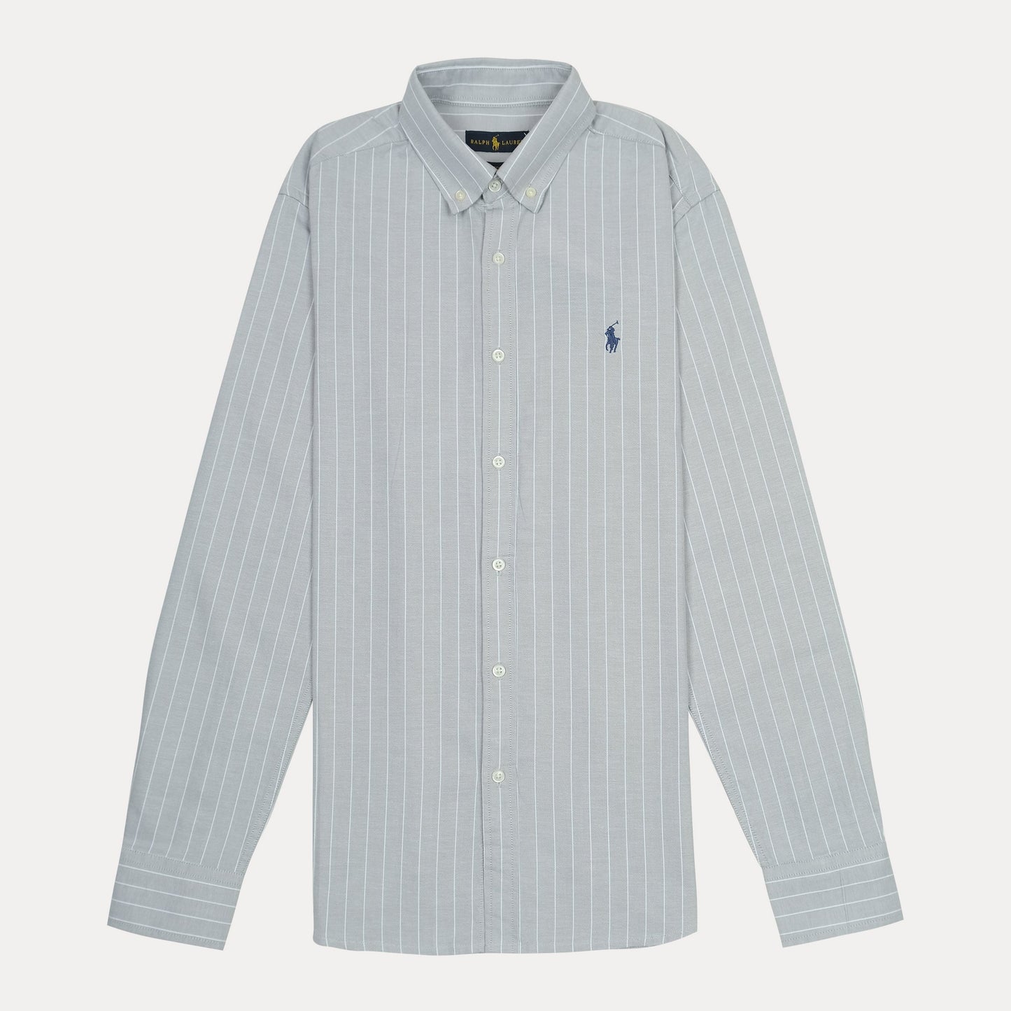 RALPH LAUREN Seraphic Silver Slim Fit Long Sleeve Shirt