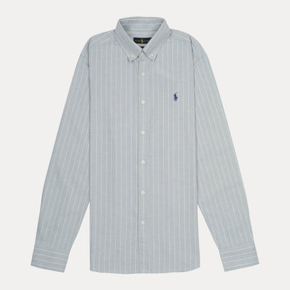 RALPH LAUREN Seraphic Silver Slim Fit Long Sleeve Shirt