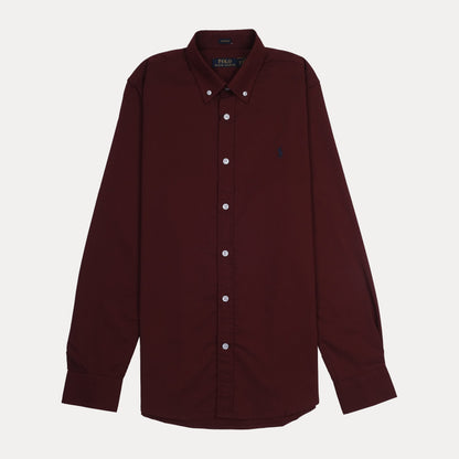 POLO RALPH LAUREN Classic Fit Long Sleeve Button-Down Shirt in Burgundy