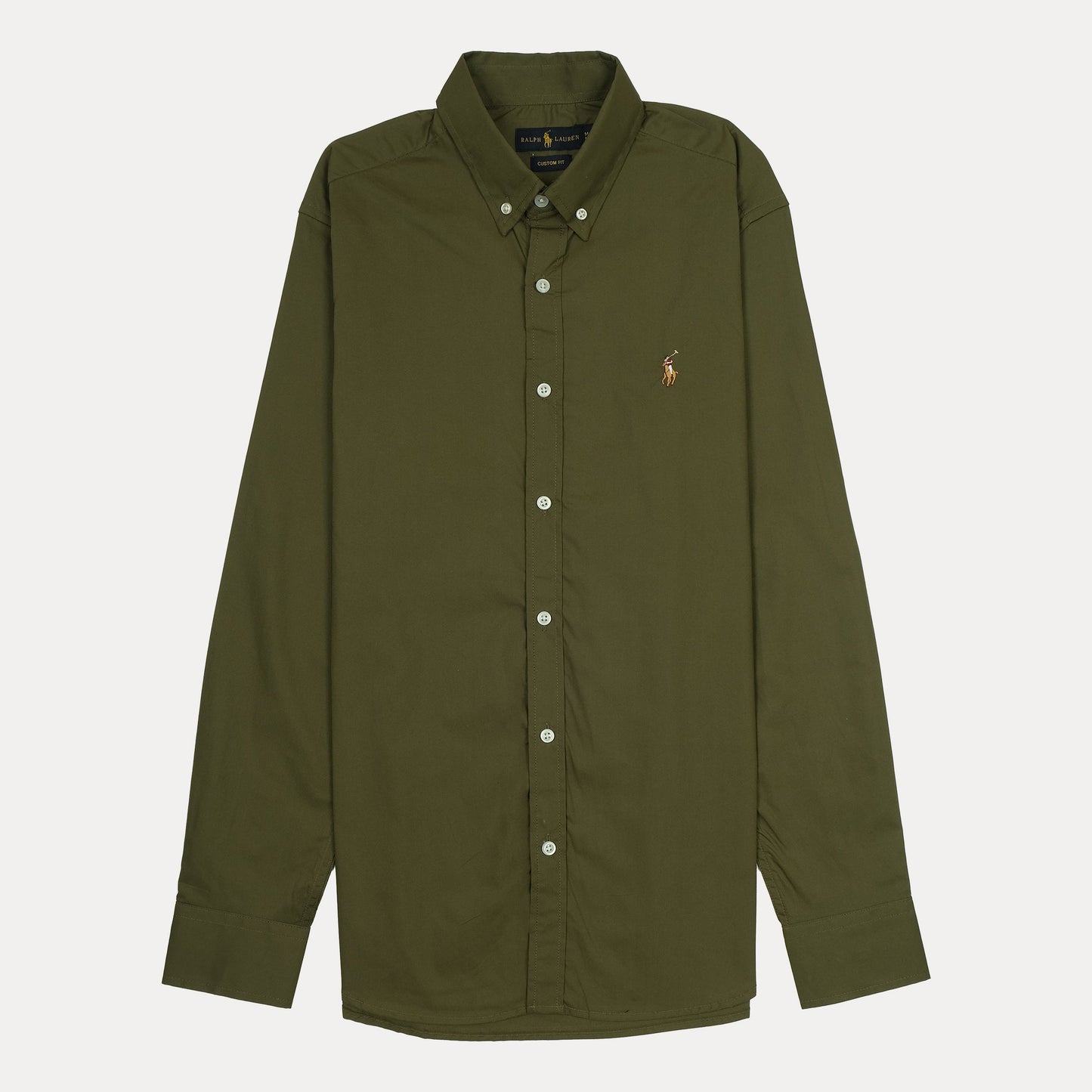 RALPH LAUREN Prismatic Sage Custom Fit Long Sleeve Shirt
