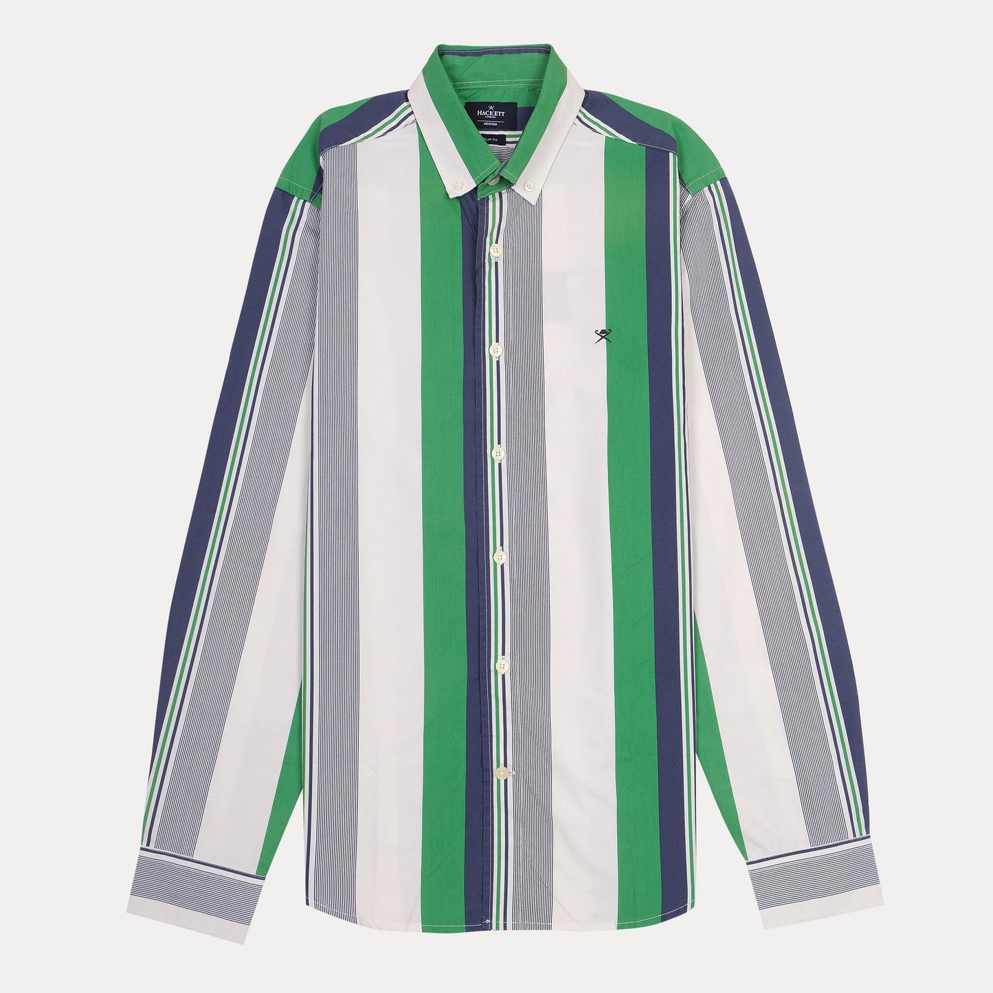 HACKETT Striped Cotton Button-Up Shirt