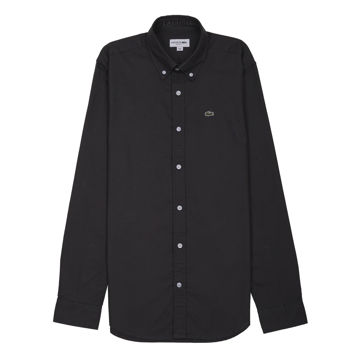 Lacoste Elegant Black Cotton Shirt