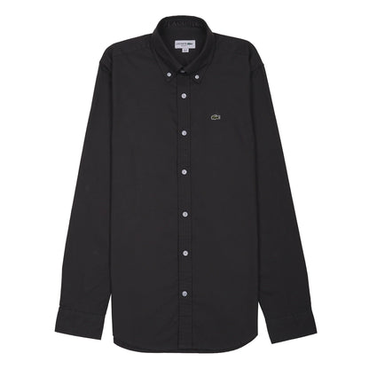 Lacoste Elegant Black Cotton Shirt