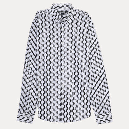 Karl Lagerfeld Chic Monochrome Patterned Shirt