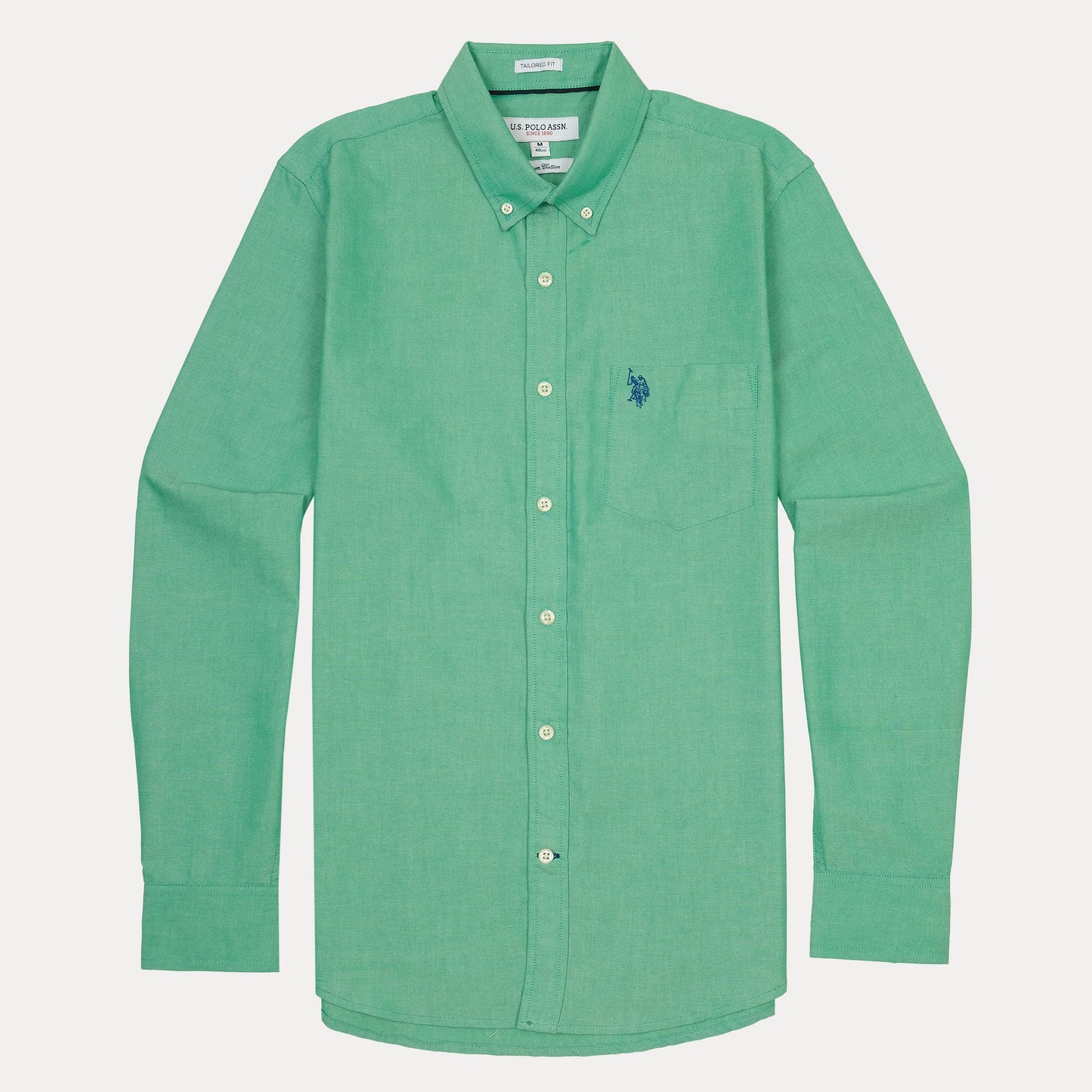 U.S. Polo Assn. Tailored Fit Seafoam Green Cotton Oxford Shirt