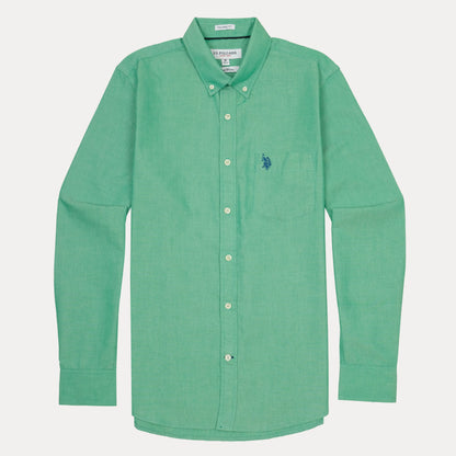 U.S. Polo Assn. Tailored Fit Seafoam Green Cotton Oxford Shirt
