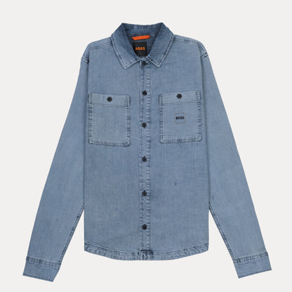 BOSS Effortlessly Chic Denim Shirt in Serene Sky