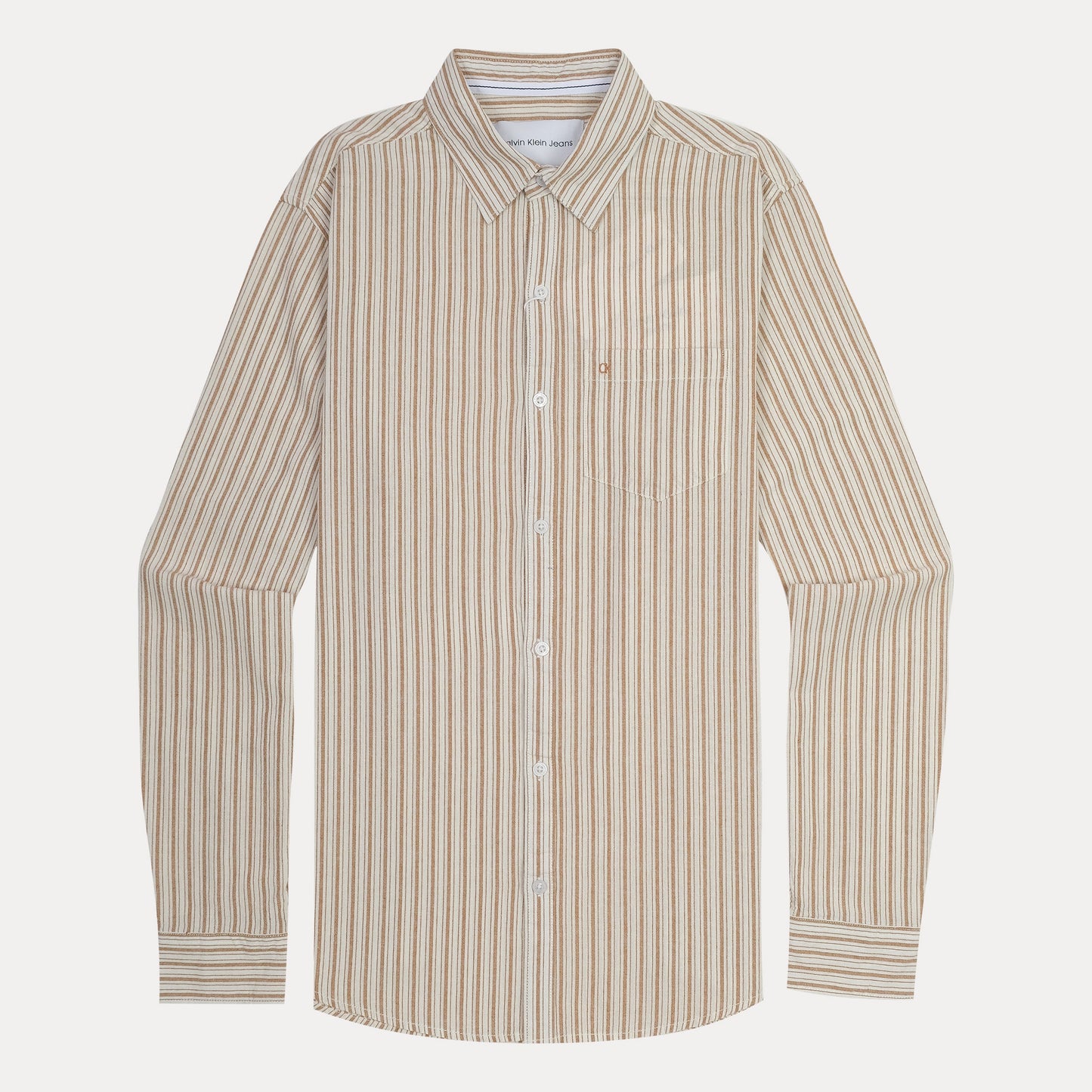 Calvin Klein Jeans Striped Elegance Shirt in Warm Sand