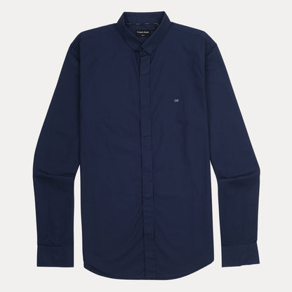 Calvin Klein Effortlessly Elegant Slim Fit Shirt in Midnight Blue