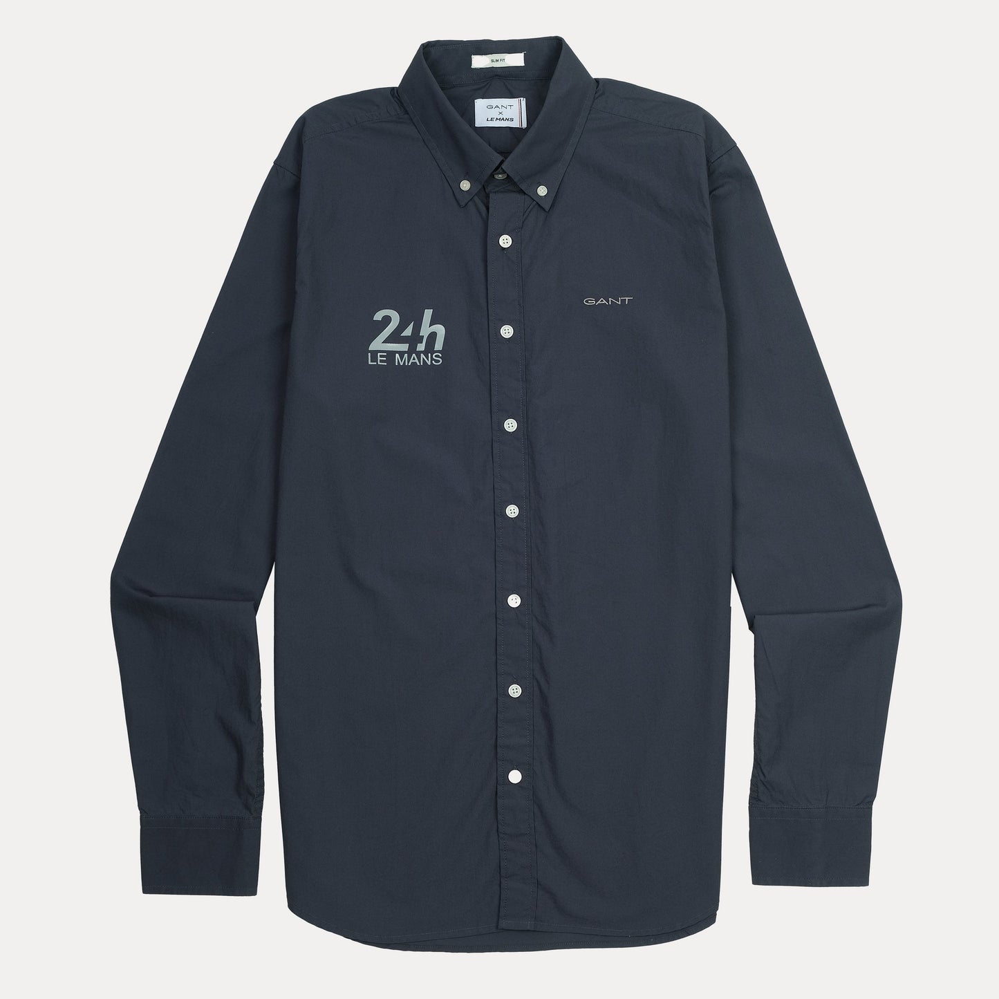 GANT Classic Slim Fit Shirt in Midnight Blue with Le Mans Flair