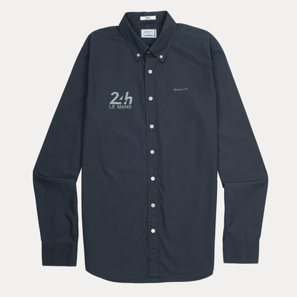 GANT Classic Slim Fit Shirt in Midnight Blue with Le Mans Flair