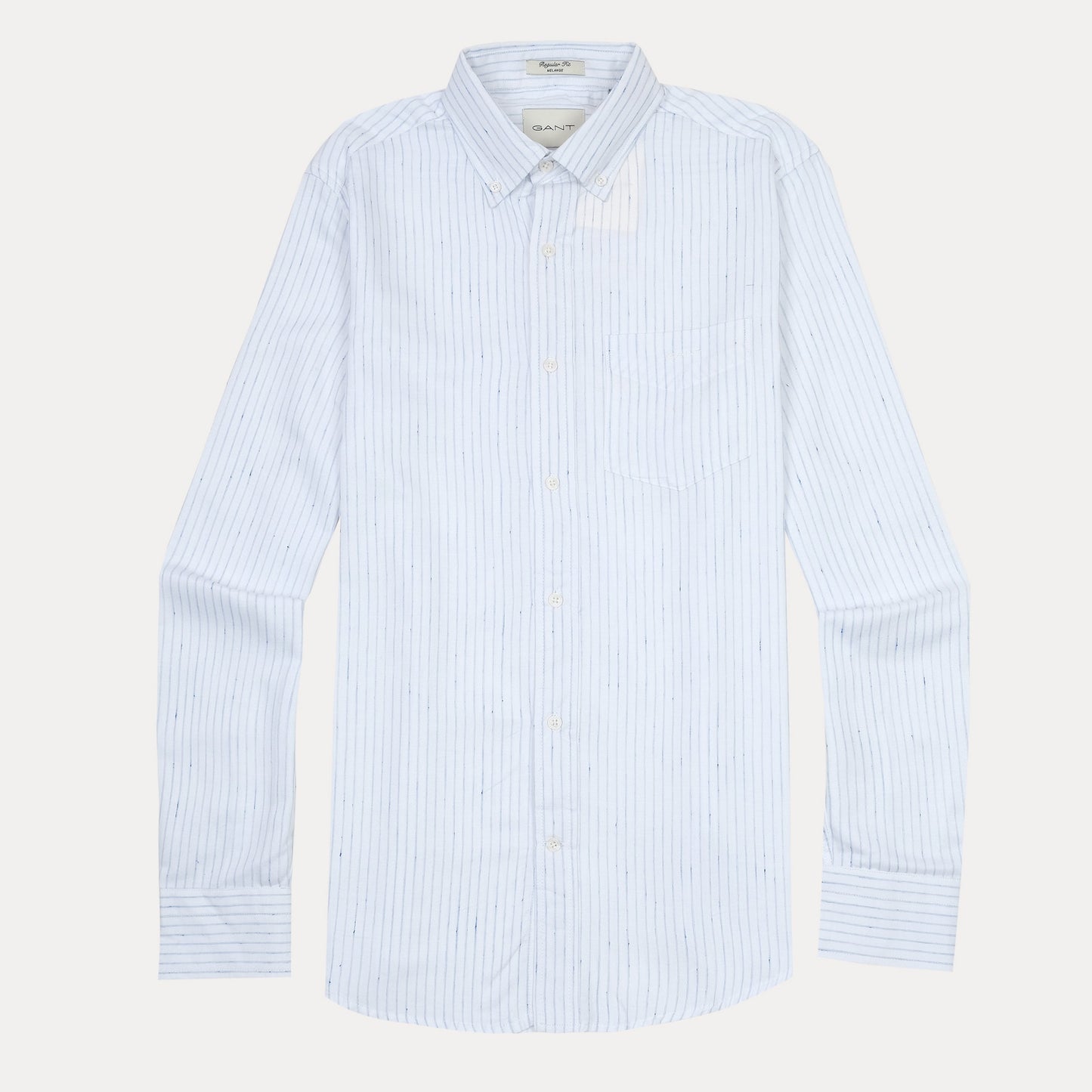 [Mélange Slub Linen] GANT Melange Stripe Delight Shirt - Sky Blue Elegance