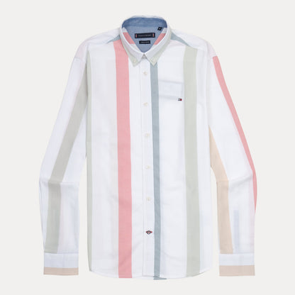 Tommy Hilfiger Organic Cotton Striped Delight Shirt in Pastel Harmony