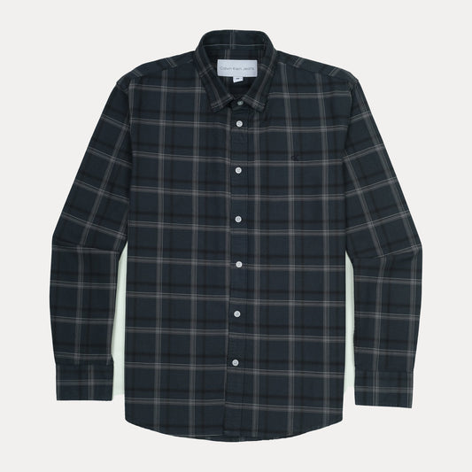 Calvin Klein Jeans Sophisticated Slate Plaid Shirt