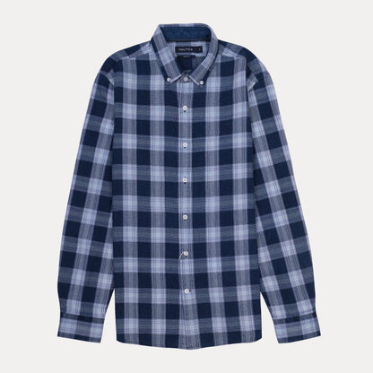 NAUTICA Slim Fit Plaid Button-Up Shirt