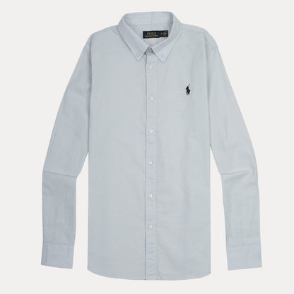 Polo Ralph Lauren SLIM FIT Button-Down Shirt in Light Grey