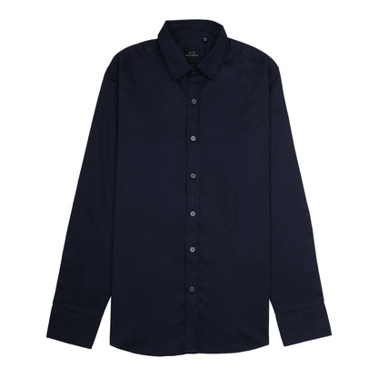 Armani Exchange Elegant Midnight Blue Button-Up Shirt
