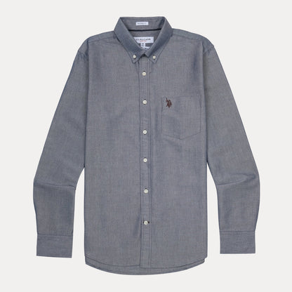 U.S. Polo Assn. Tailored Fit Charcoal Chambray Shirt