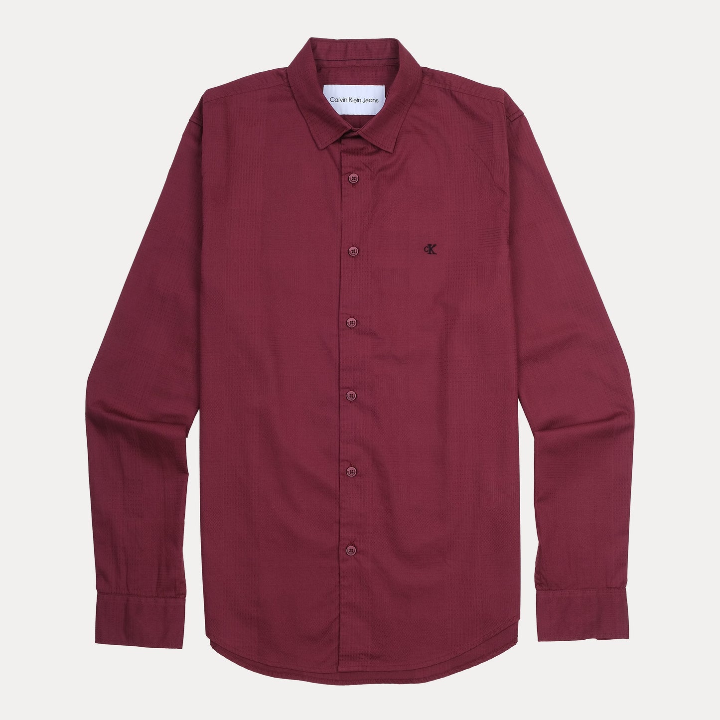 Calvin Klein Elegant Merlot Button-Up Shirt