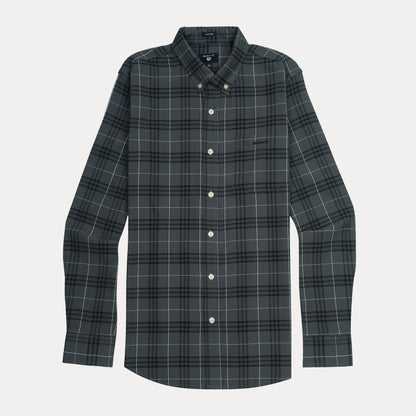 GANT Tech Prep Plaid Perfection Shirt in Charcoal Check