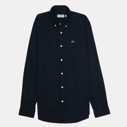 Lacoste Elegant Navy Blue Button-Up Shirt