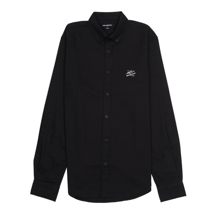 KARL LAGERFELD Elegant Midnight Black Button-Up Shirt