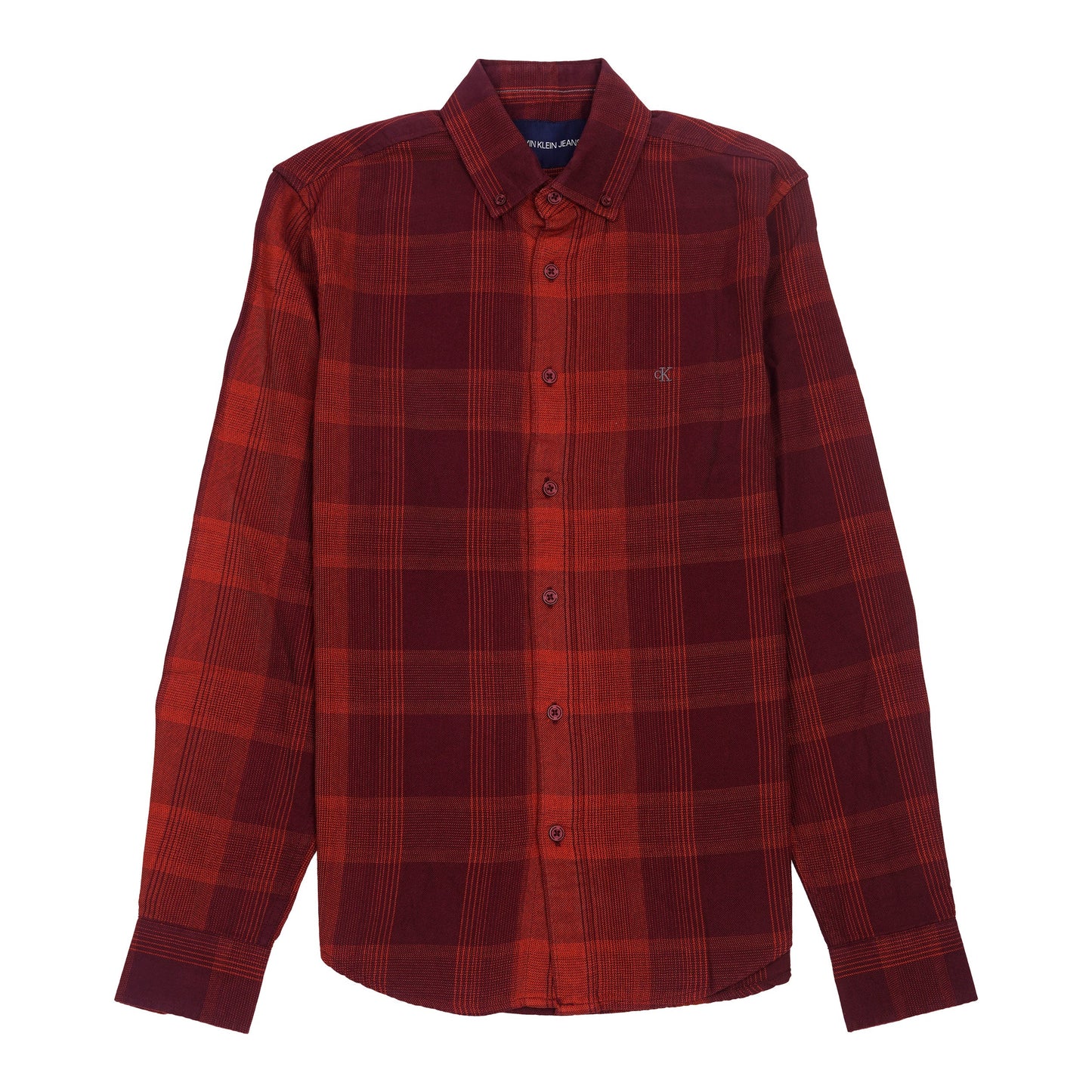 CALVIN KLEIN JEANS Prismatic Ember Tailored Fit Long Sleeve Flannel Shirt