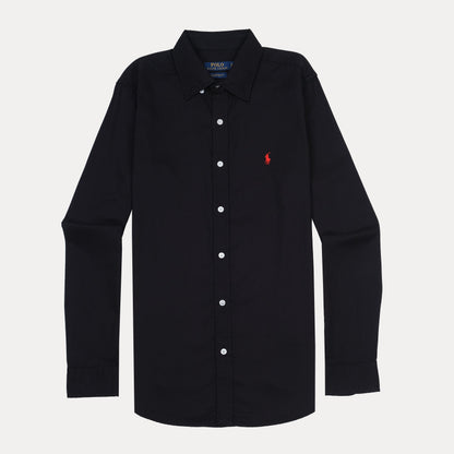 Polo Ralph Lauren Elegant Midnight Black Custom Fit Shirt