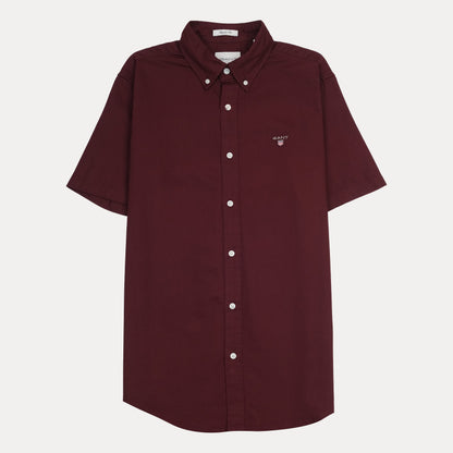GANT Regal Merlot Short-Sleeve Button-Up Shirt