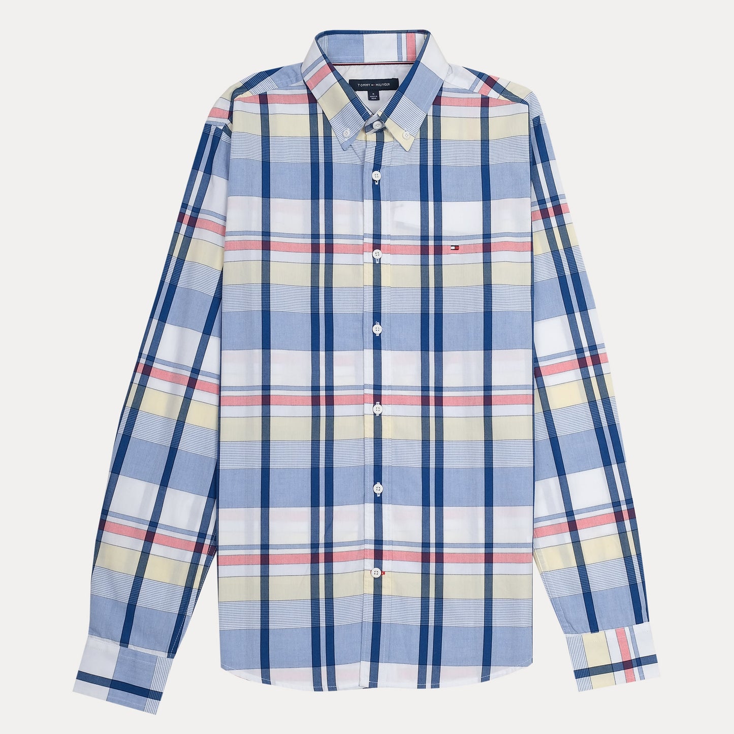 Tommy Hilfiger Classic Cotton Checkered Shirt in Serene Sky