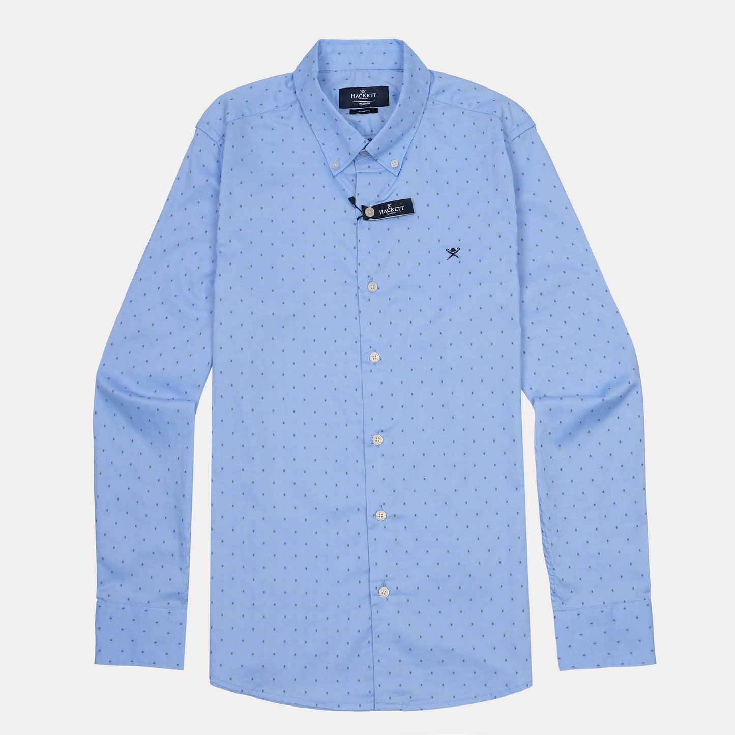 HACKETT Slim Fit Dotted Dress Shirt in Serene Sky