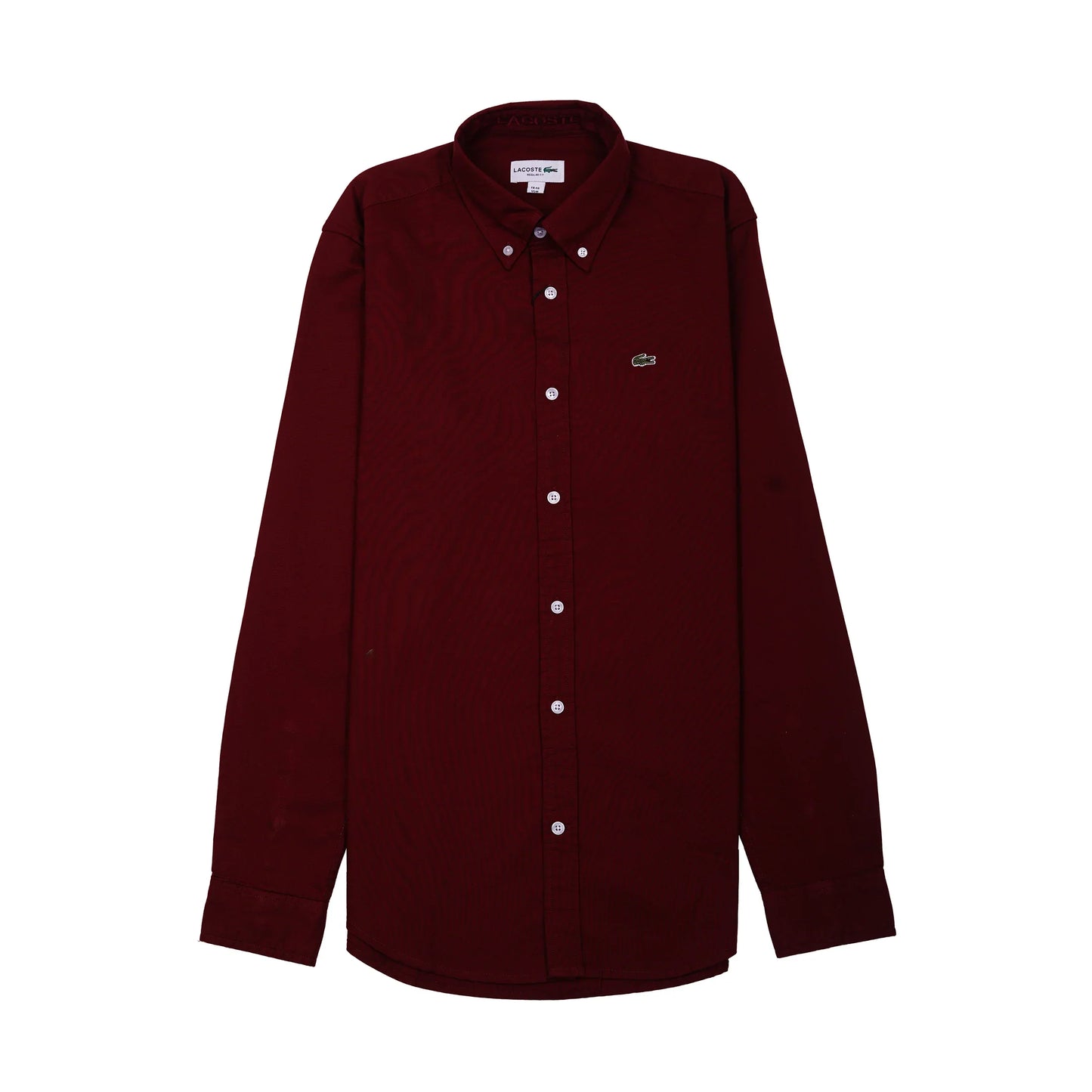 Lacoste Elegant Burgundy Button-Up Shirt