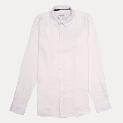Calvin Klein Jeans Slim Fit White Dress Shirt