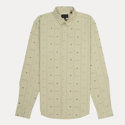 EMPORIO ARMANI Logo Print Long Sleeve Shirt
