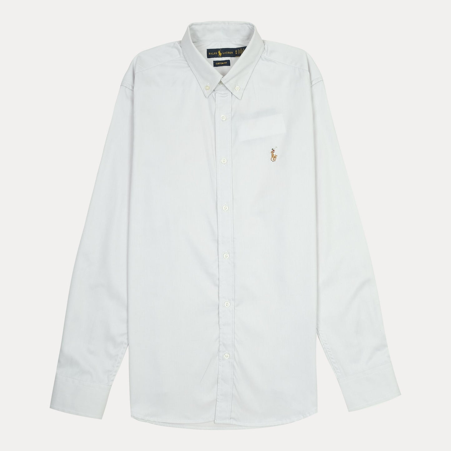 RALPH LAUREN Prismatic Pearl Custom Fit Long Sleeve Button-Down Shirt