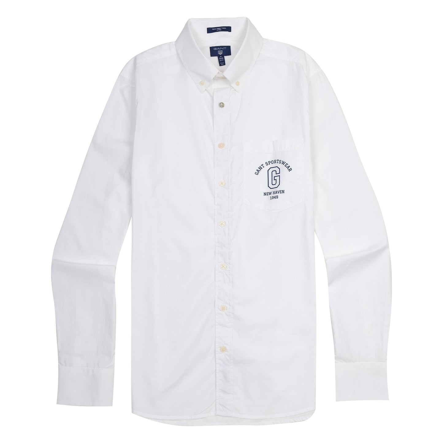 GANT Tech Prep Twill Shirt - Crisp Cloud White Elegance