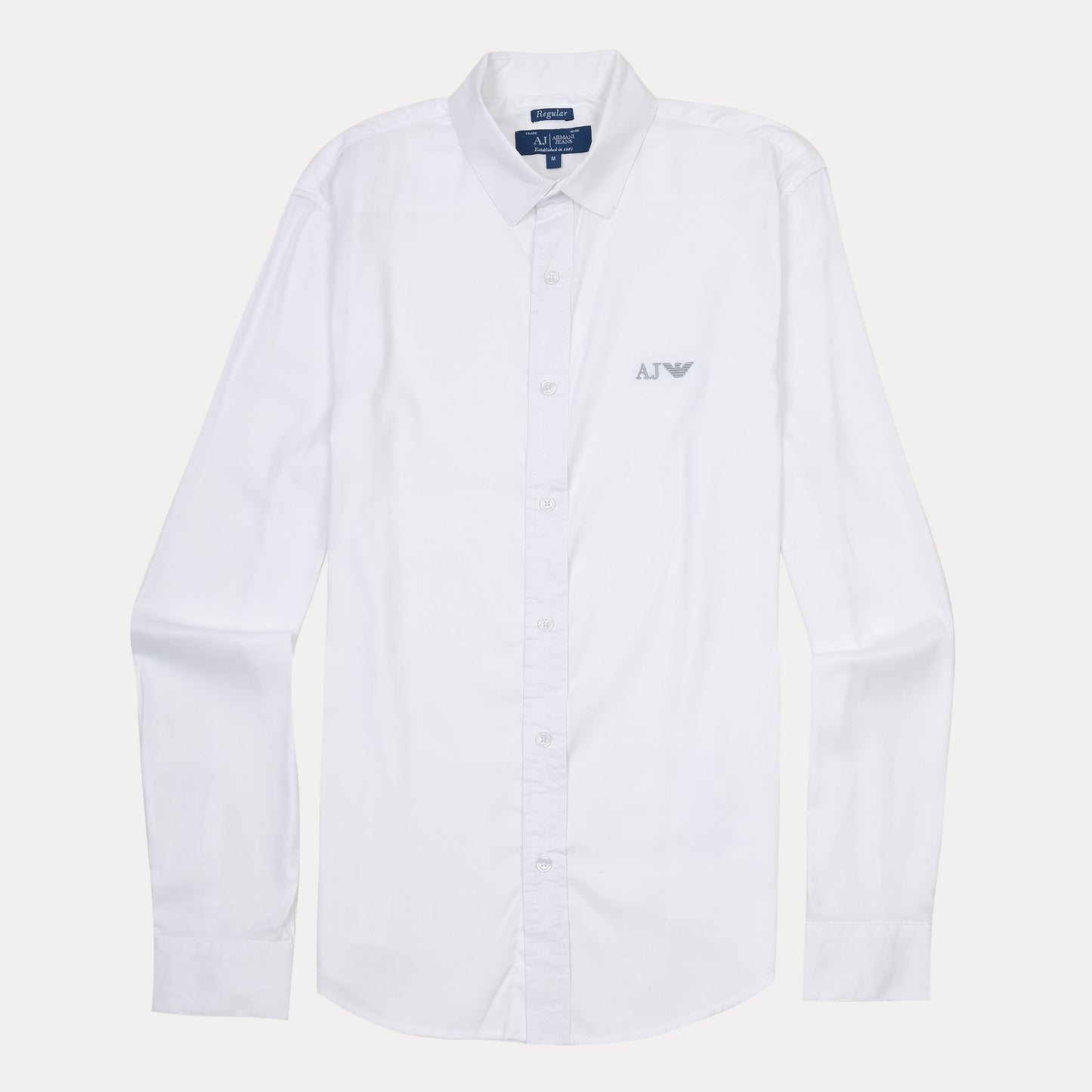 Armani Jeans Elegant Whisper White Button-Up Shirt