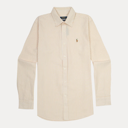 Polo Ralph Lauren Striped Elegance Shirt in Soft Cream