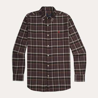 Polo Ralph Lauren Custom Fit Plaid Shirt in Rich Merlot