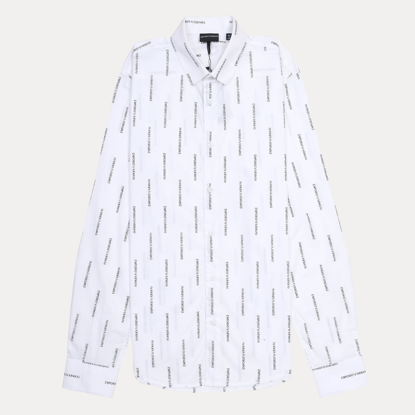 EMPORIO ARMANI Logo Print Long Sleeve Shirt