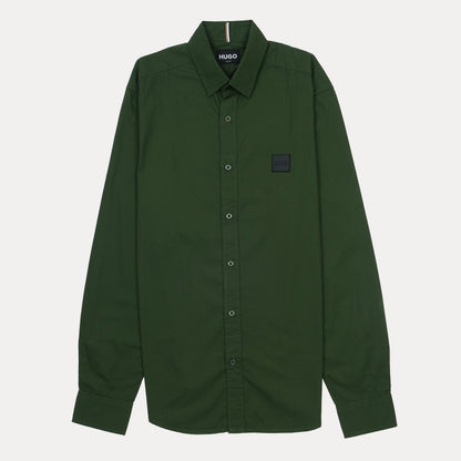 HUGO Circular Eco-Friendly Green Button-Up Shirt