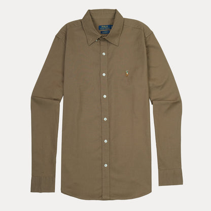 Polo Ralph Lauren Custom Fit Shirt in Earthy Olive Charm