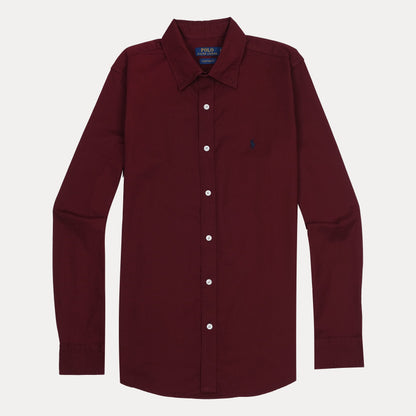 Polo Ralph Lauren Custom Fit Shirt in Rich Merlot